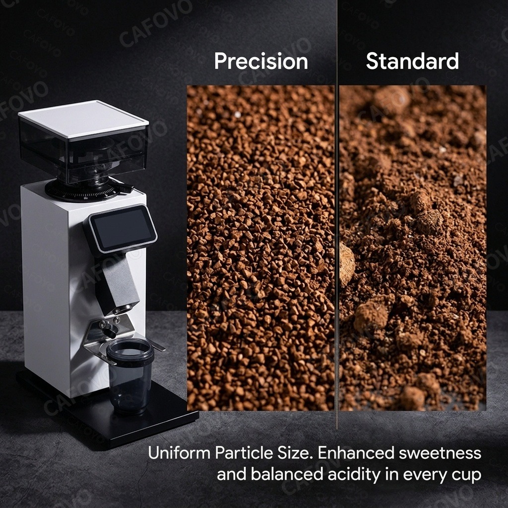 CAFOVO G964F Time-Based Dosing - Coffee Grinder Burr Flat ulasan dan harga